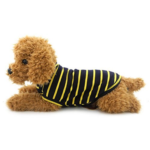 Ranphy 猫 ネコ ねこ 洋服 春夏 タンクトップ ストライプ Tシャツ ノースリーブ 犬の服、小型犬、チワワ ドッグウェア_画像1