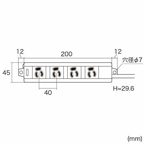 サンワサプライ 電源タップ 3P・4個口 10m 裏面マグネット・3P→2P変換アダプタ付き TAP-MG341N2-10_画像3