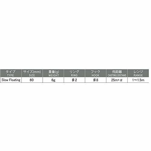 DUEL(デュエル) HARDCORE(ハードコア) ルアー シャッド ハードコアシャッド SR 60SF 60mm R1382-_画像4