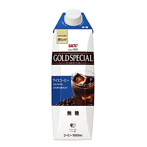 UCC Gold special ice coffee less sugar paper pack coffee 1000ml×1 2 ps 