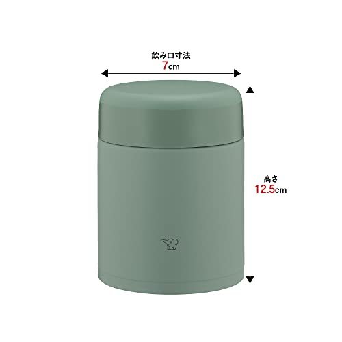 ZOJIRUSHI 象印マホービン ステンレス保温スープジャー ランチジャー シームレスせん 400ml マットグリーン ふたとパ_画像2