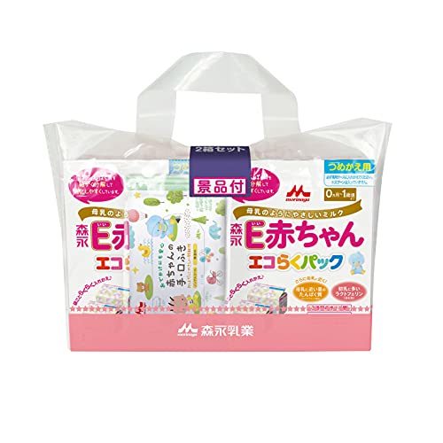 森永 E赤ちゃん エコらくパック つめかえ用 1600g(400g×2袋×2箱) 景品付き【入れかえタイプの粉ミルク】[新生児 赤_画像1