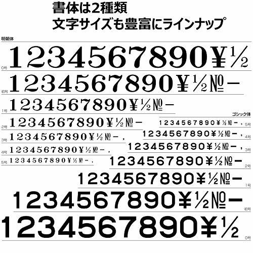 シャチハタ スタンプ 柄付ゴム印 連結式 数字セット GRN-4M 明朝体 4号 印面4.0×3.2ミリ_画像6