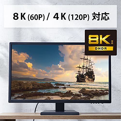 エレコム HDMIケーブル PS5対応 HDMI2.1 2.0m ブラック GM-DHHD21E20BK_画像3