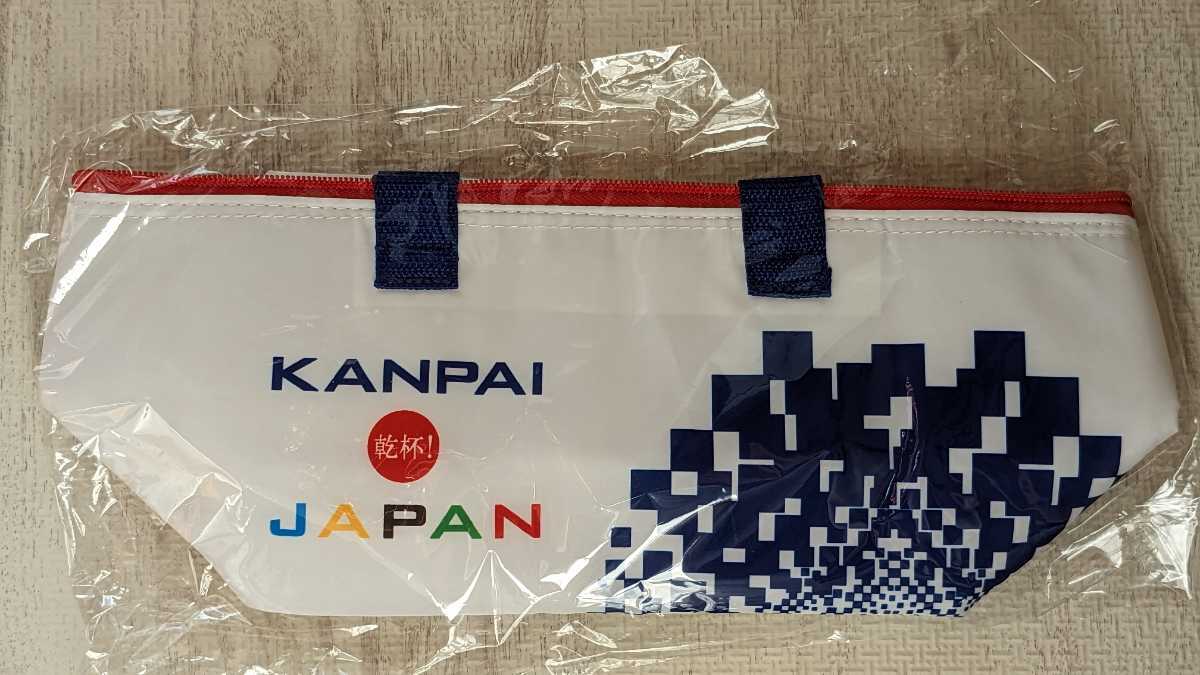 ♪アサヒビール　クーラートートバッグ　保冷バッグ　乾杯　KANPAI　JAPAN　ノベルティー　非売品　白♪_画像1