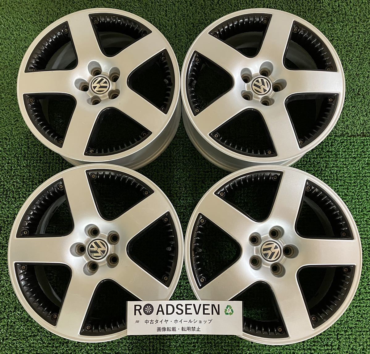 ★BORBET ボーベット VW フォルクスワーゲン 17インチ 100/5H ★17×7J +38 PCD100 5穴 ハブ径:約57.1mm 4本Set 中古アルミ ★送料無料_画像1