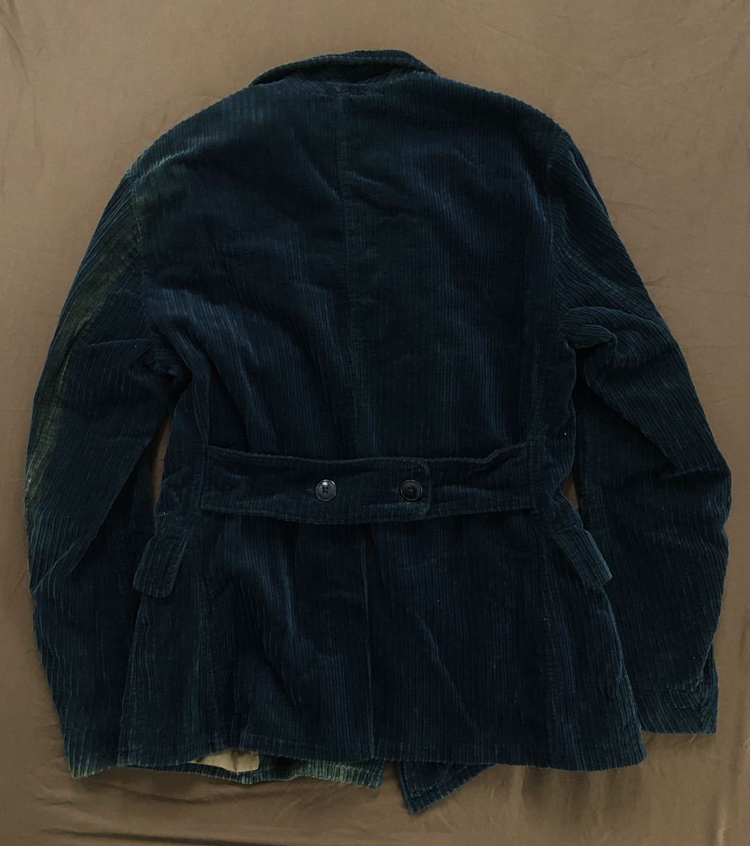 【傑作】RRL ALDERSON INDIGO CORDUROY JACKET ダブルアールエル 太畝 コーデュロイ インディゴ 藍染め ジャケット コート XS_画像6