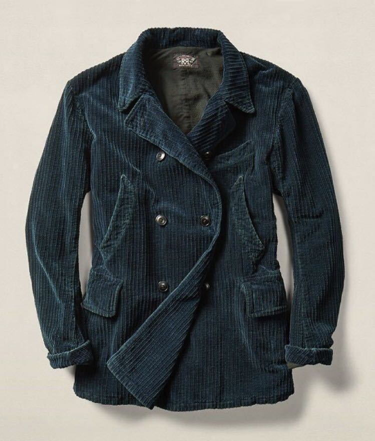 【傑作】RRL ALDERSON INDIGO CORDUROY JACKET ダブルアールエル 太畝 コーデュロイ インディゴ 藍染め ジャケット コート XS_画像4