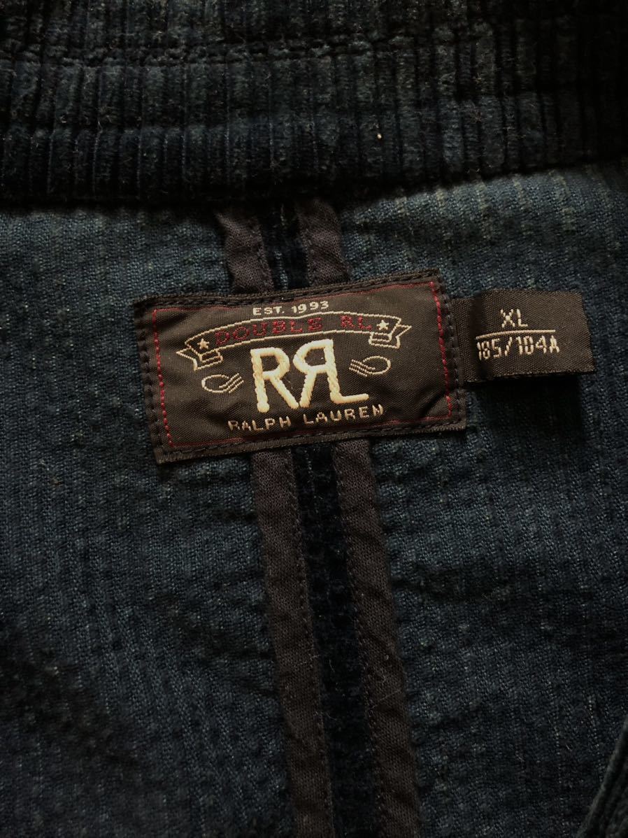 【傑作】極美品 RRL LADLOW INDIGO CORDUROY SPORTS COAT ダブルアールエル 太畝 コーデュロイ 藍染め インディゴ ジャケット 激渋 XL_画像4