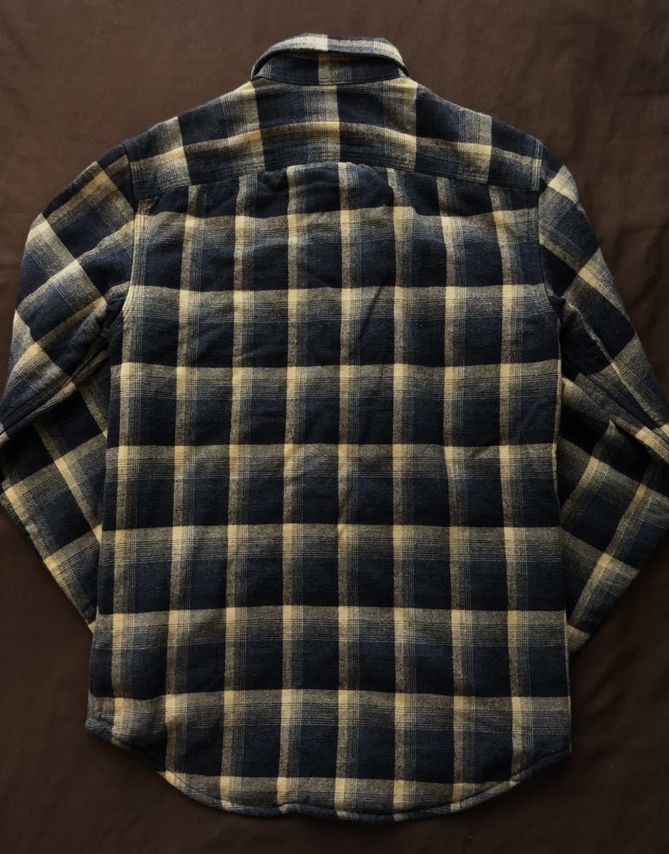 【傑作】美品 RRL OMBRE PLAID WORK SHIRT ダブルアールエル オンブレ プレイド ブランケット メタルボタン シャツ ジャケット 激渋 XS_画像5