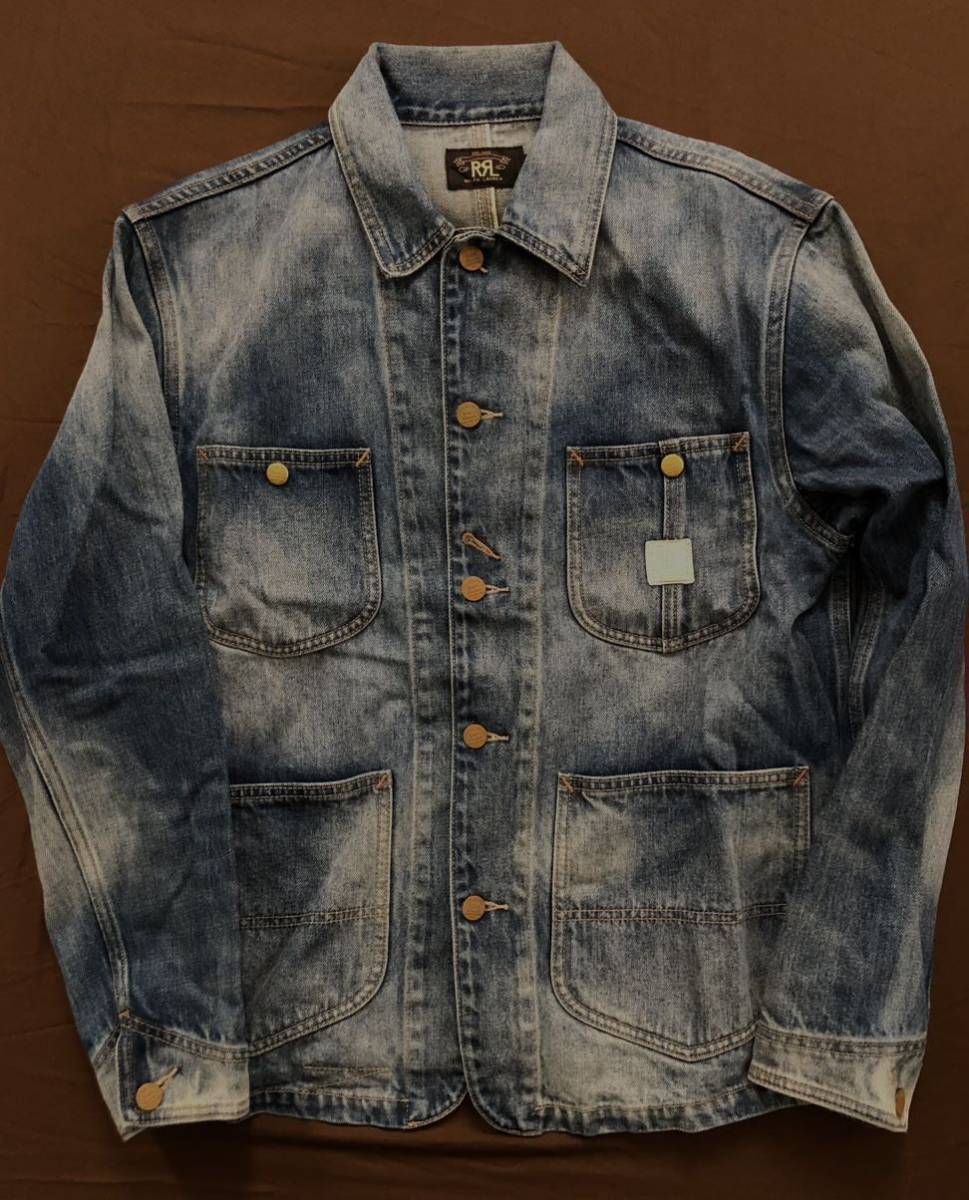 【希少】極美品 RRL FREMONT BARN DENIM JACKET ダブルアールエル カバーオール デニムジャケット ワーク ヴィンテージ M_画像1