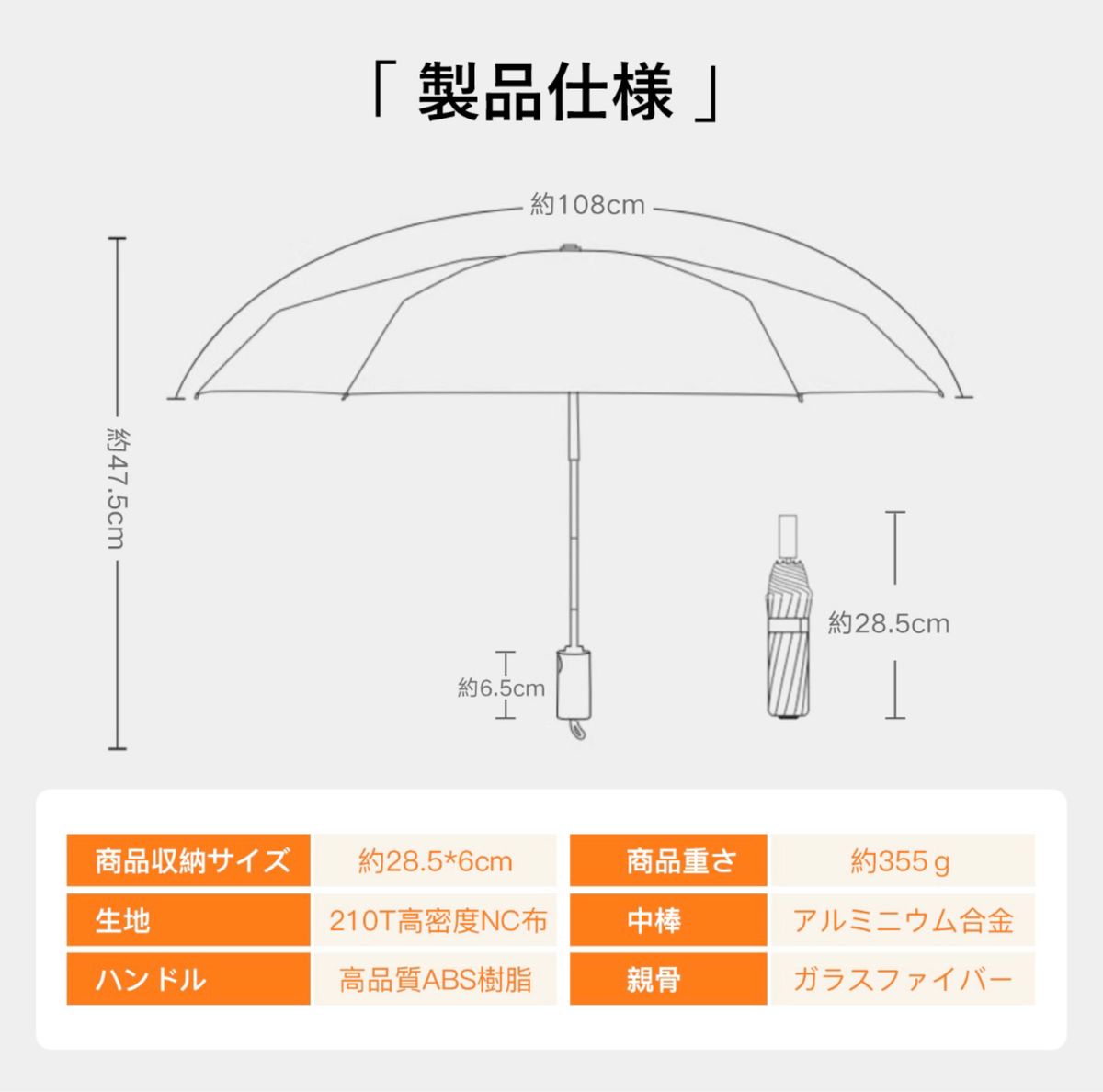 日傘 折りたたみ 完全遮光 自動開閉 折り畳み傘 軽量 コンパクト 晴雨兼用