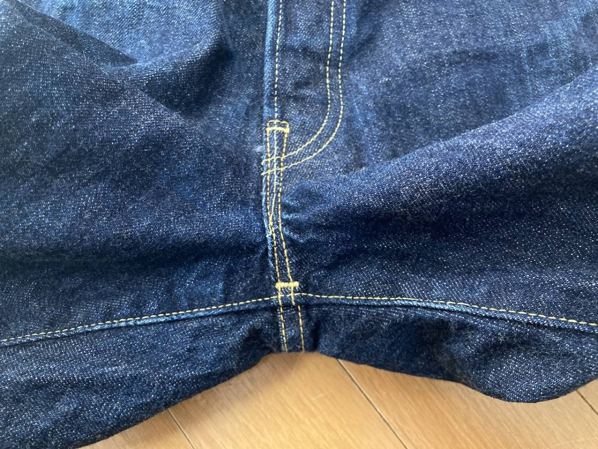 ★美中古 Levis リーバイス 66501 BIGE デニムパンツ 32 日本製 ビンテージモデル 501 501XX セルビッチ 赤耳 66 シングル 濃紺 ビッグE_画像7