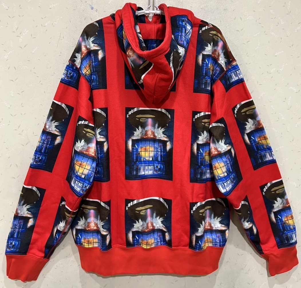 *A BATHING APE A Bathing Ape BAPE Invasion graphic total pattern pull over Parker XL BJBC.AB