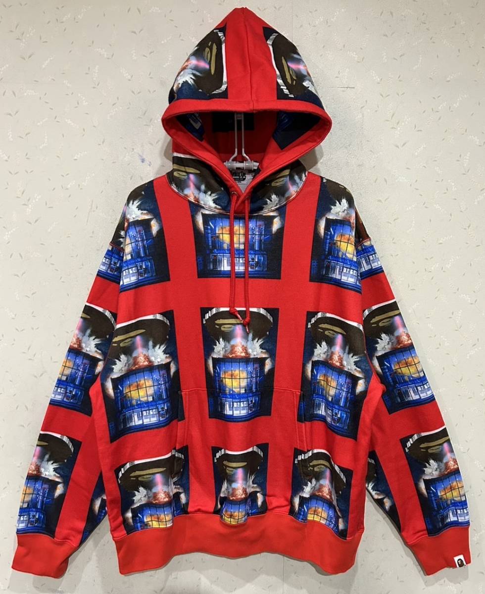 *A BATHING APE A Bathing Ape BAPE Invasion graphic total pattern pull over Parker XL BJBC.AB