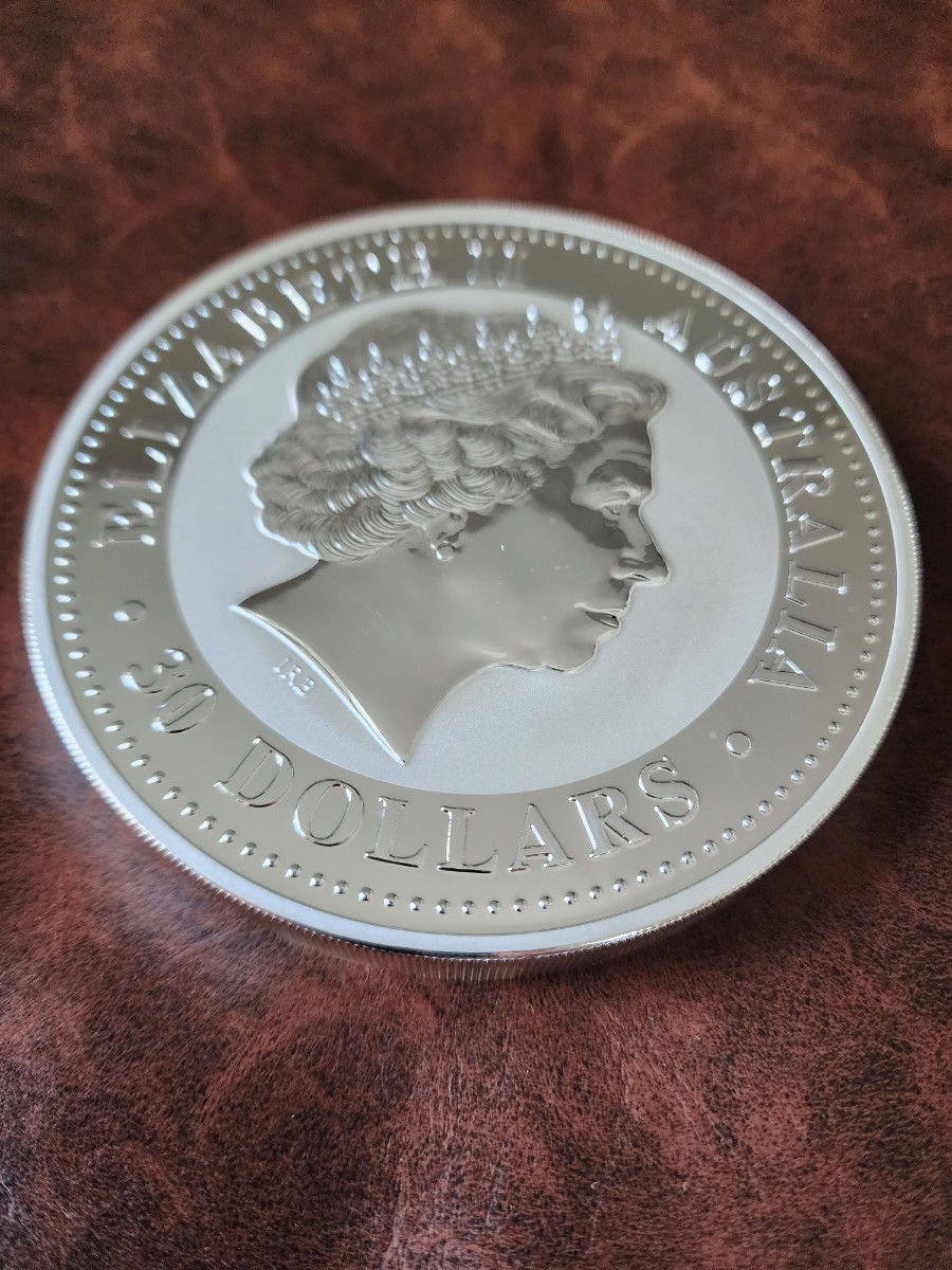 １kg銀貨 エリザベスⅡ世 2004年 オーストラリア記念プルーフ 999純銀製 カワセミ コイン プルーフ 純銀 透明プラスチックケース入_画像4