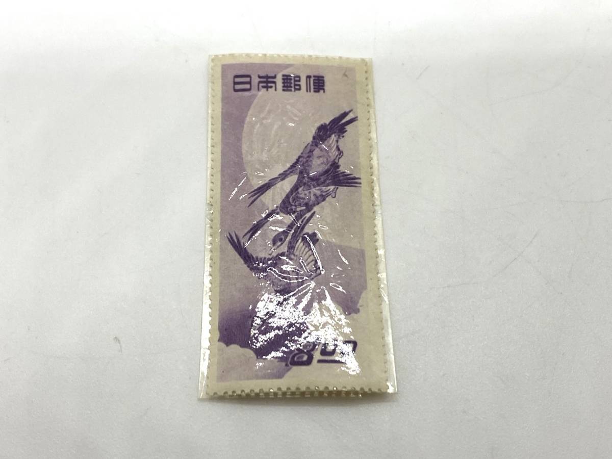 8031★ 未使用 切手 2枚セット 1948年 切手趣味週間 見返り美人 1949年 月に雁 バラ 日本郵便 記念 特殊 切手 コレクション _画像3