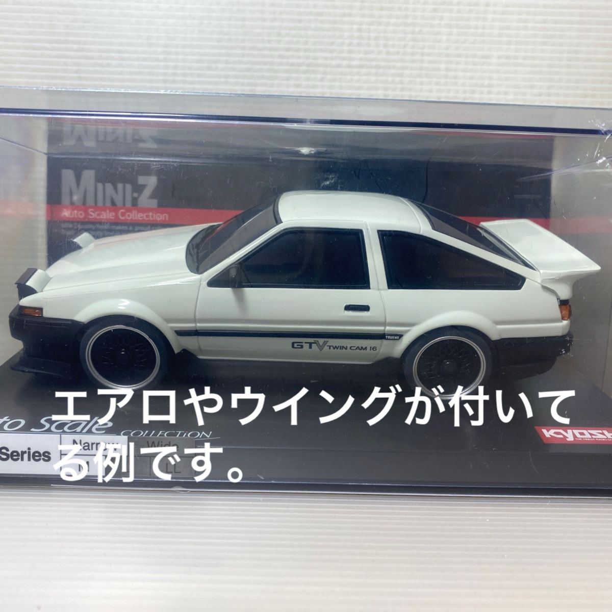フルエアロ 京商ミニッツトヨタスプリンタートレノAE86ホワイト フルエアロ 京商ミニッツトヨタスプリンタートレノAE86ホワイト