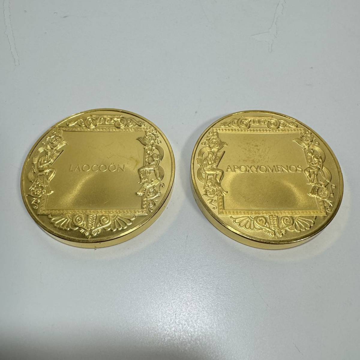 フランクリンミント メダル コイン 10枚 コレクション 直径5cm 厚さ0.5cm 24K 金メッキ銅製 世界 遺産 偉人_画像6