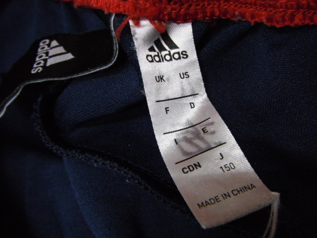 adidas Adidas jersey top and bottom jacket & pants 150cm navy non-standard-sized mail nationwide equal 710 jpy H16-A