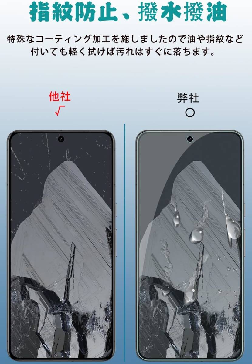 日本製 旭硝子 画面 / カメラ 各2枚 Google Pixel 8 Pro グーグル ピクセル 保護 フィルム ガラス 硬度9H 飛散防止 高透過 貼り付け簡単_画像7