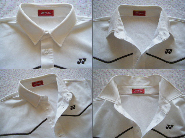  Yonex YONEX GOLF Golf для высокофункциональный рубашка-поло белый цвет размер L передняя сторона стежок вышивка ввод . пот скорость ./ стрейч функция 