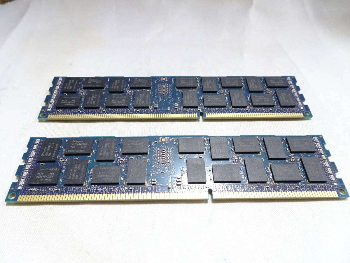 美品 SK Hynix サーバー用 メモリー DDR3L-1600 PC3L-12800R 1枚16GB×2枚組 合計32GB 両面チップ Registered ECC 動作検証済_画像5