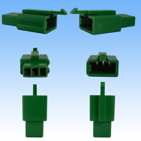 住友電装 110型 MTW 3極 カプラー・端子セット 緑色_画像2