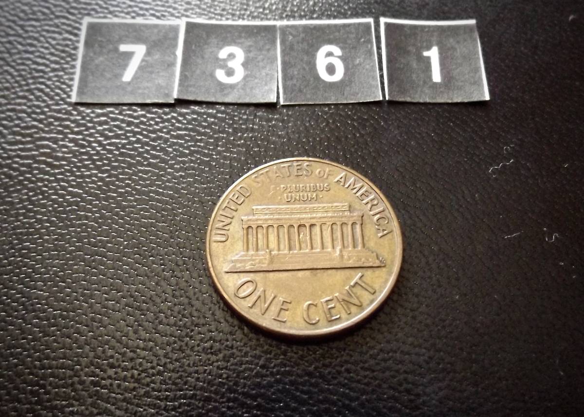 アメリカ合衆国　1セントコイン　1967年　　　送料無料です。（7361）リンカーン　USA貨幣　お金 貨幣　硬貨　ペニー　　_画像2