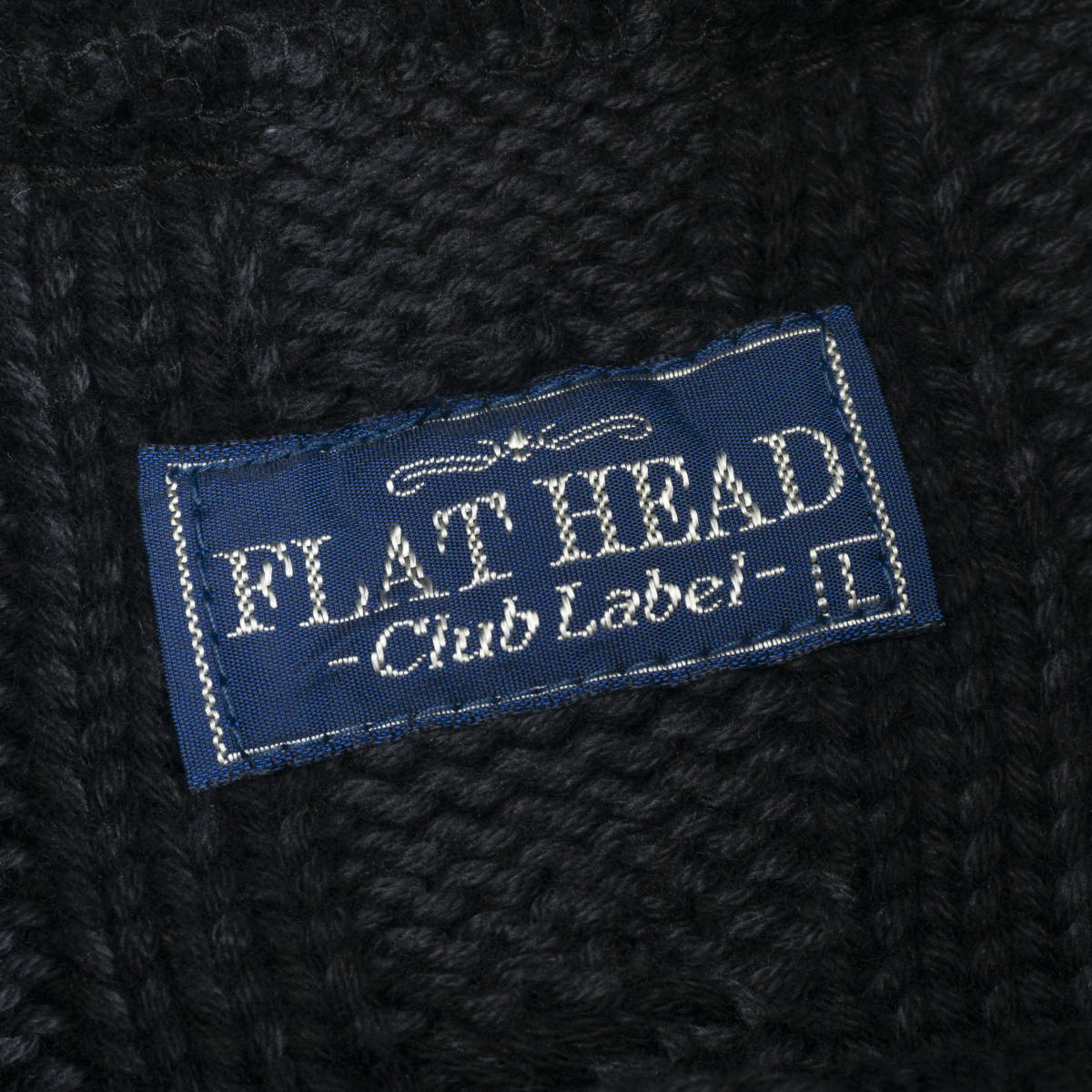 極美品『FLAT HEAD』タートルネックニット Lサイズ 黒 コットン100% 日本製 セーター フラットヘッド メンズ 管理1242_画像5