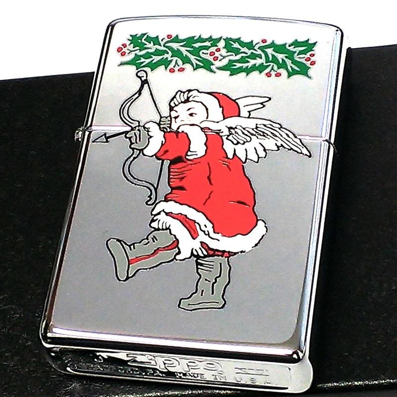 最高の品質の  ライター ZIPPO クリスマス 未使用品 ビンテージ X'mas かわいい 天使 ヴィンテージ サンタ シルバー レア 1点物 1999年製 絶版 ジッポ その他