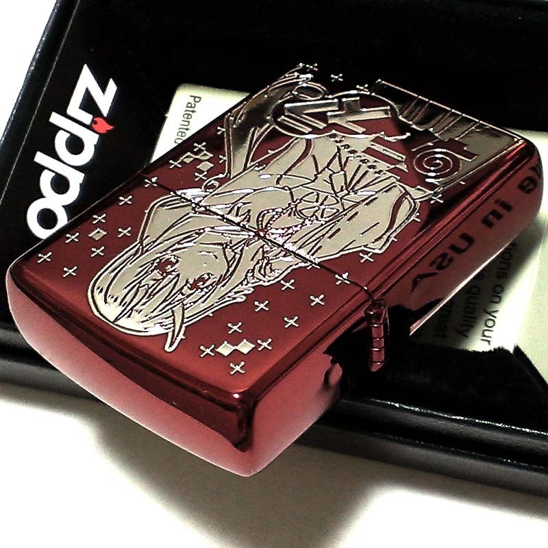 ZIPPO 転生したらスライムだった件 シュナ 可愛い ジッポ ライター 転スラ 両面加工 ワインレッド アニメ キャラクター メンズ プレゼント_画像6