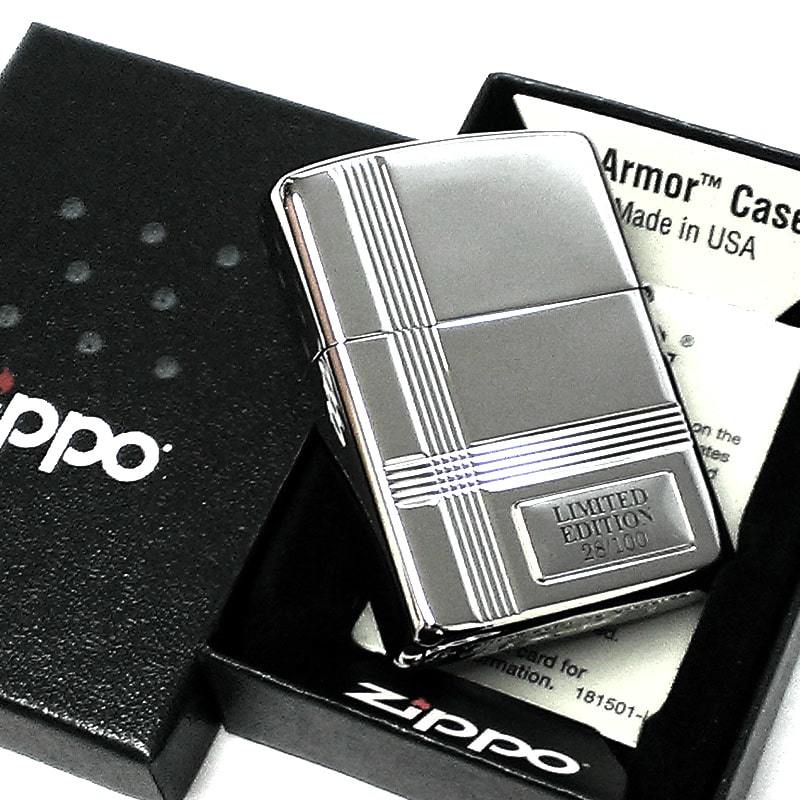 ZIPPO アーマー 限定100個生産 ダイヤモンドクロス ジッポ ライター V刃彫刻 シルバー 重厚 両面加工 銀 かっこいい おしゃれ_画像7