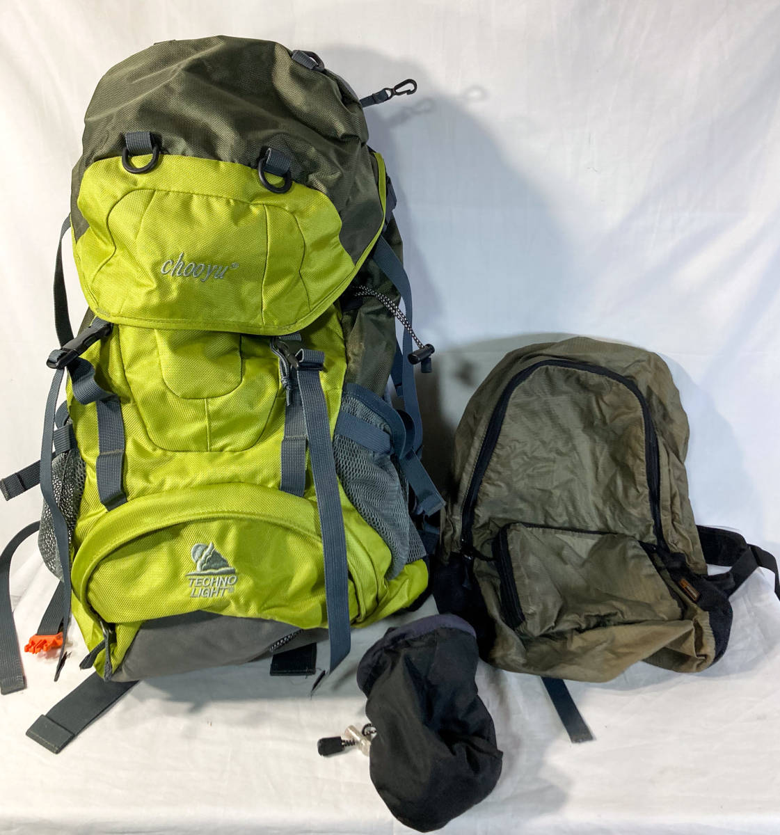 登山バッグパック 3点セット chooyo mountain dax マウンテンダックス 鞄 リュックサック ペットボトル アウトドア キャンプ 【1215.32】_画像1