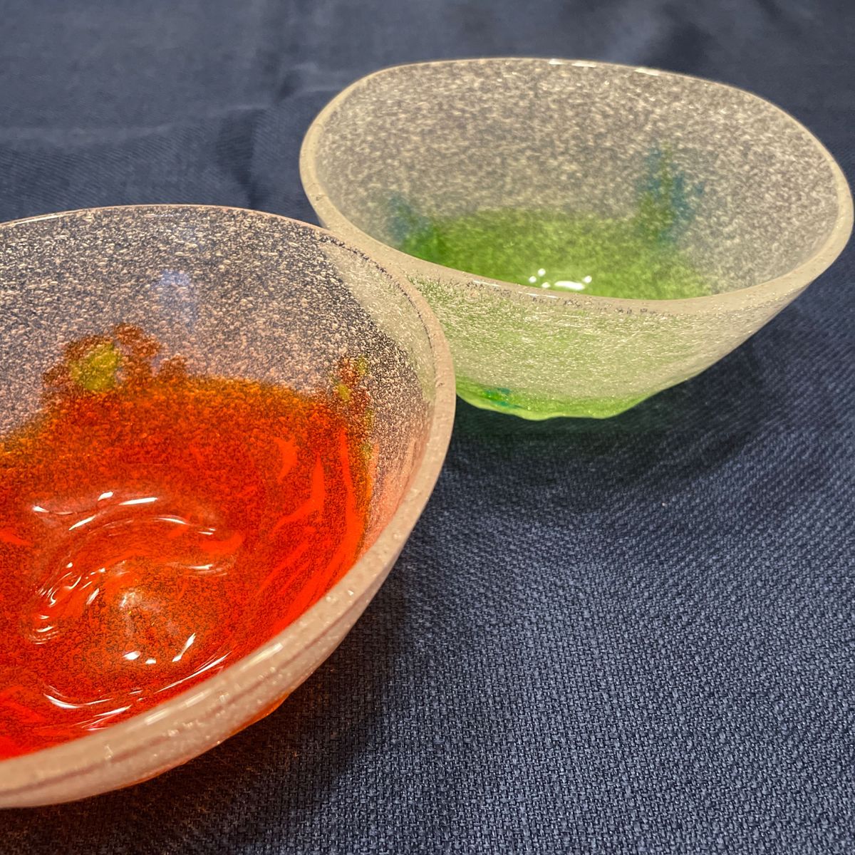 琉球ガラスのボウル皿　小鉢　中鉢　深皿　フルーツ皿　サラダボウル　デザート皿