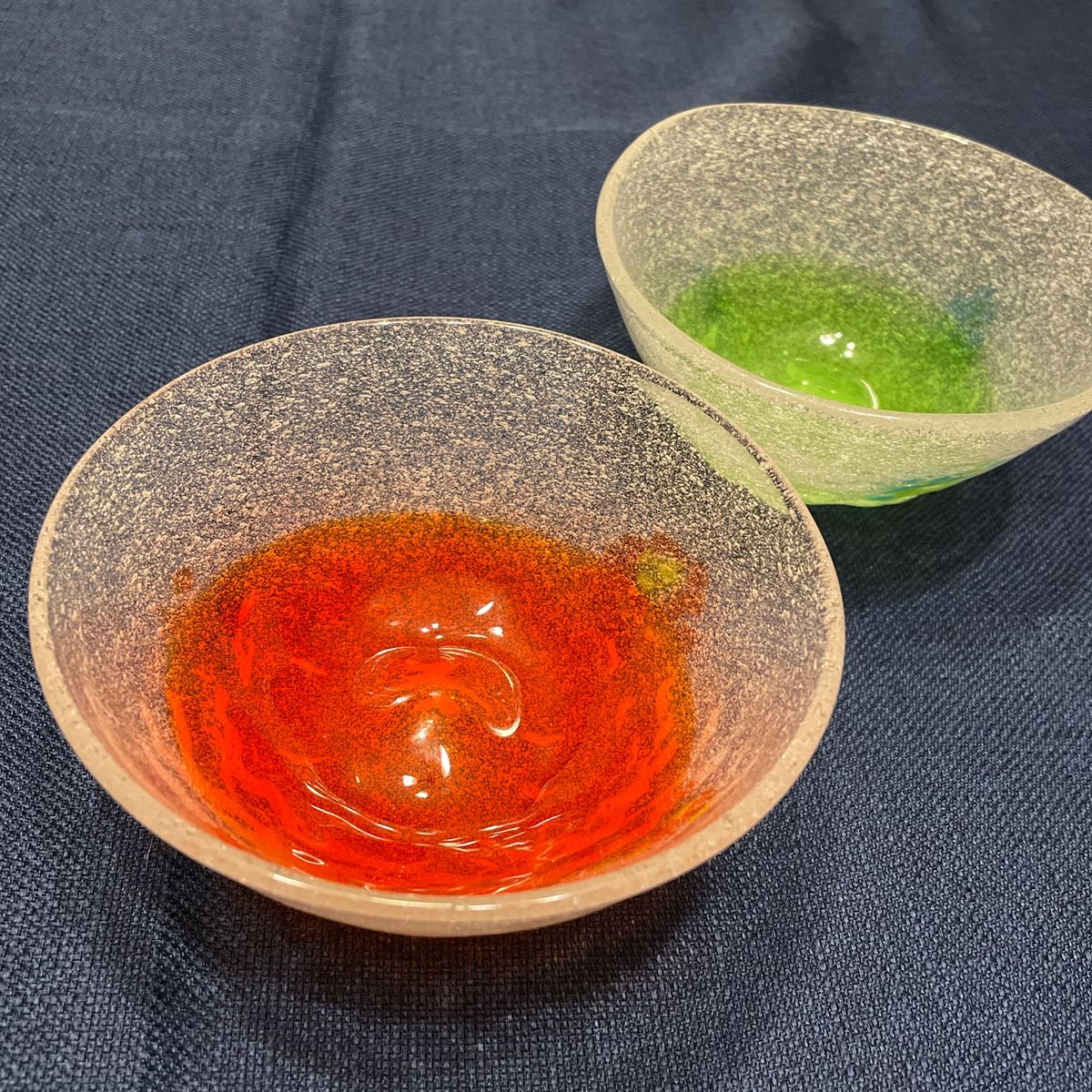 琉球ガラスのボウル皿　小鉢　中鉢　深皿　フルーツ皿　サラダボウル　デザート皿