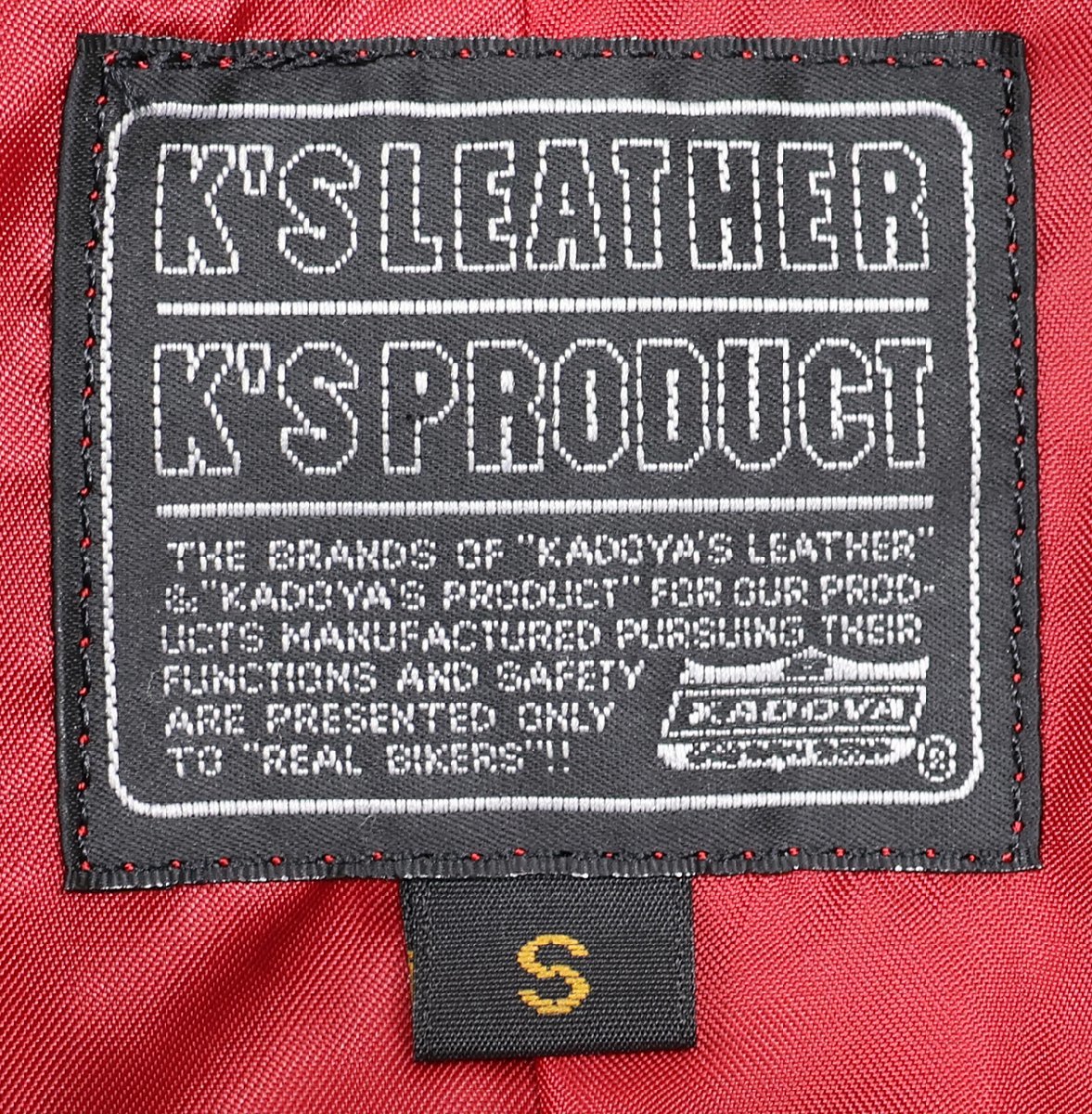 KADOYA K'S LEATHER (カドヤ) KL-S3 / シングルライダースジャケット レディース ソフトステア 着脱式10mm厚BACK BORN PAD付 美品 size Sの画像8