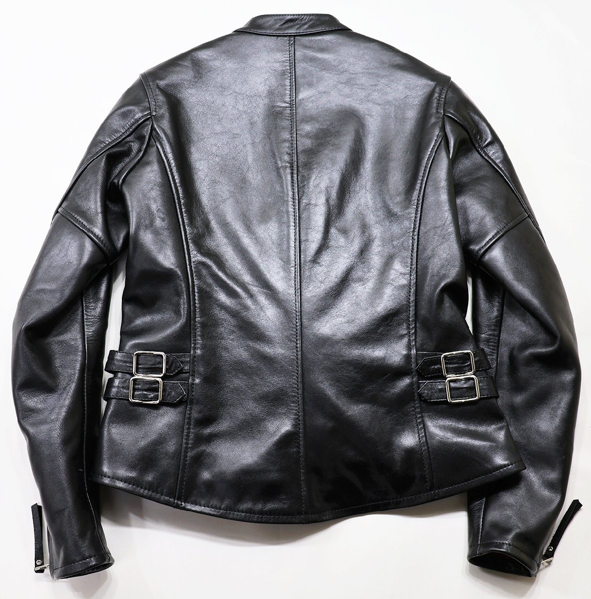 KADOYA K'S LEATHER (カドヤ) KL-S3 / シングルライダースジャケット レディース ソフトステア 着脱式10mm厚BACK BORN PAD付 美品 size Sの画像2