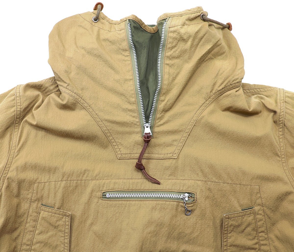 COLIMBO (コリンボ) MINNEWASKA ANORAK / ミネワスカ アノラックパーカー ギャバジン リップストップ ZT-0107 美品 TAN size L_画像5