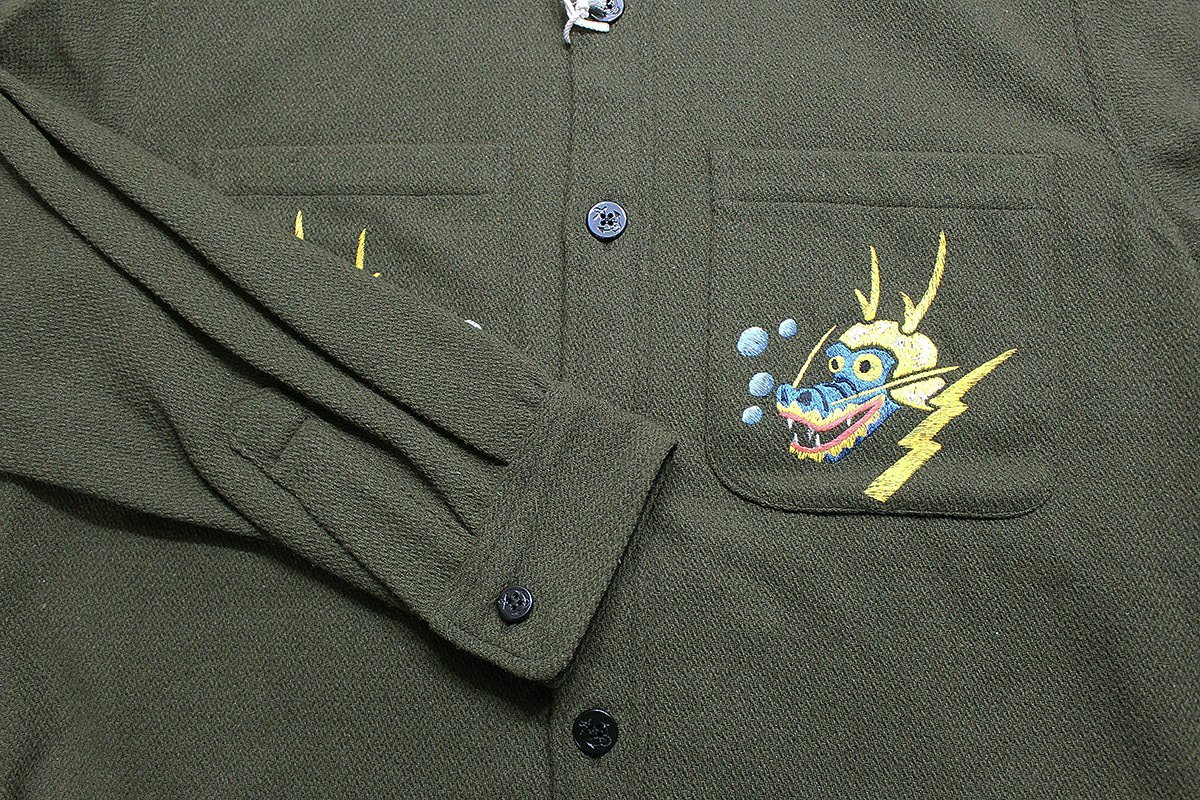 WEIRDO (ウィアード) SNAPPY HAPPY WEIRDO - CPO SHIRTS 未使用品 WRD-18-AW-20 カーキ size L / スナッピーハッピー / ジャケット_画像4