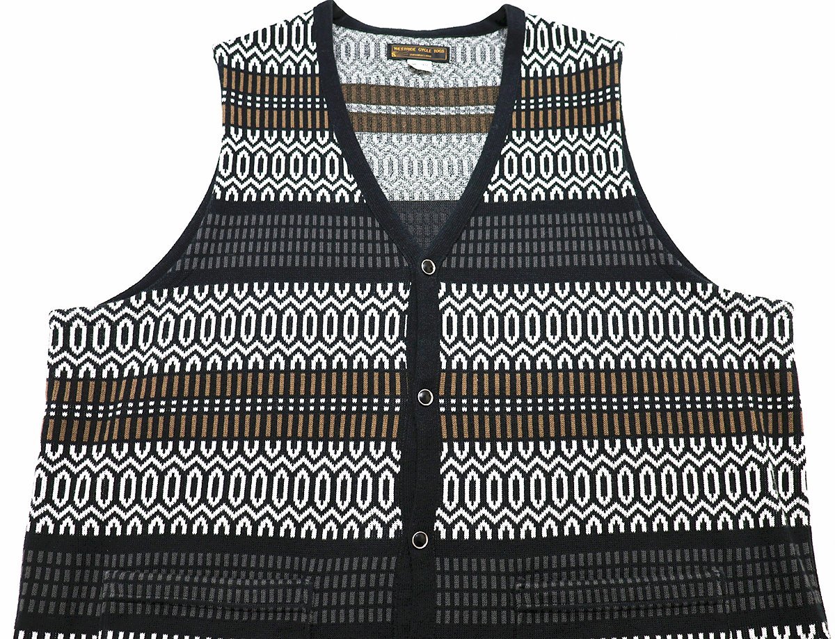 WESTRIDE ( талия ride ) NGT RUG VEST / Niigata вязаный ковер лучший превосходный товар BLACK × MUSTARD RUG size 40(L)