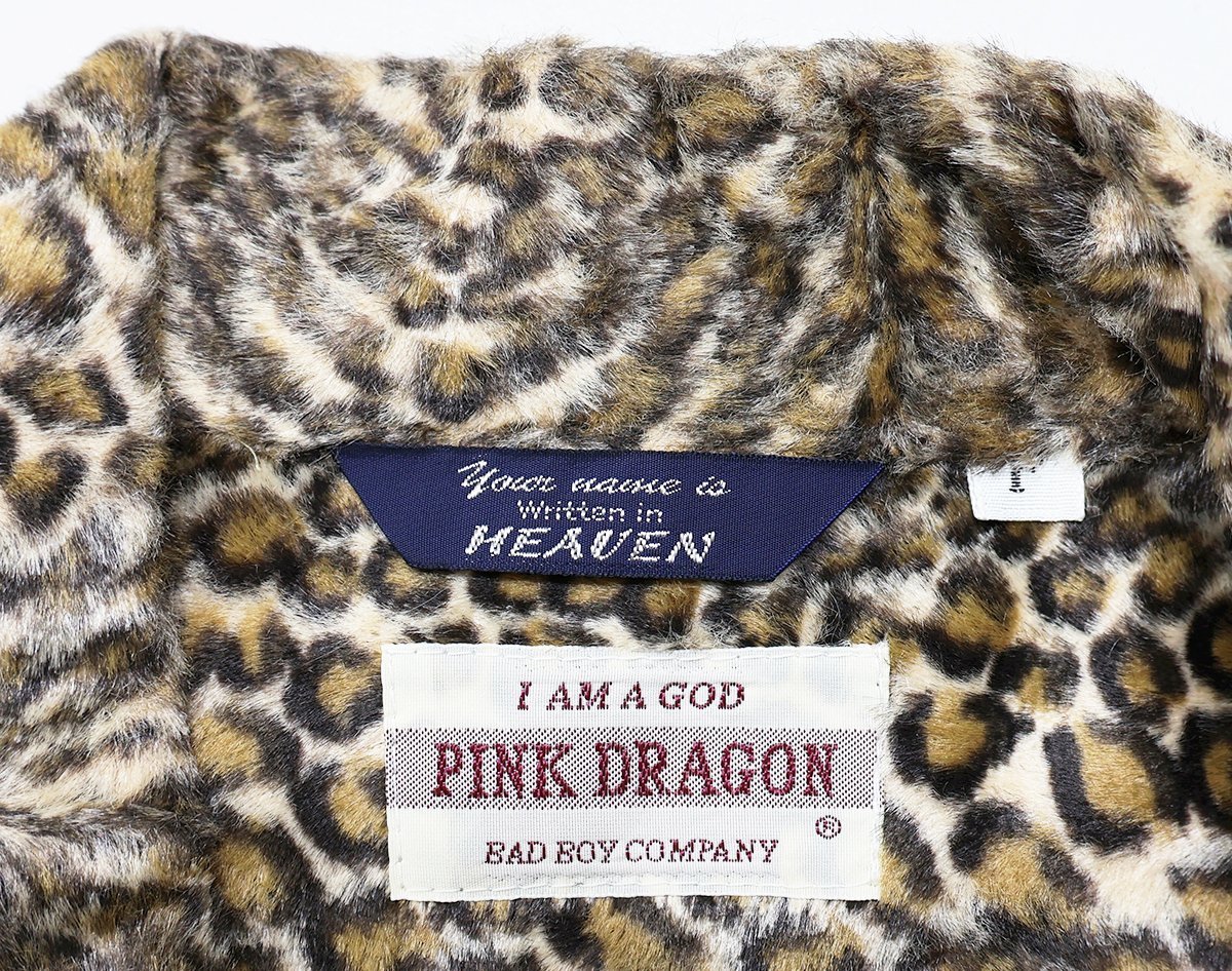 PINK DRAGON (ピンクドラゴン) LEOPARD OPEN SHIRT / レオパード柄 オープンカラーシャツ 美品 / クリームソーダ / ヒョウ柄_画像5
