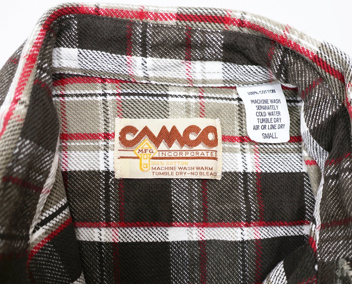 CAMCO (カムコ) HEAVY NEL WORK SHIRT / ヘビーネル ワークシャツ 美品 ブラック × グレー size S_画像5
