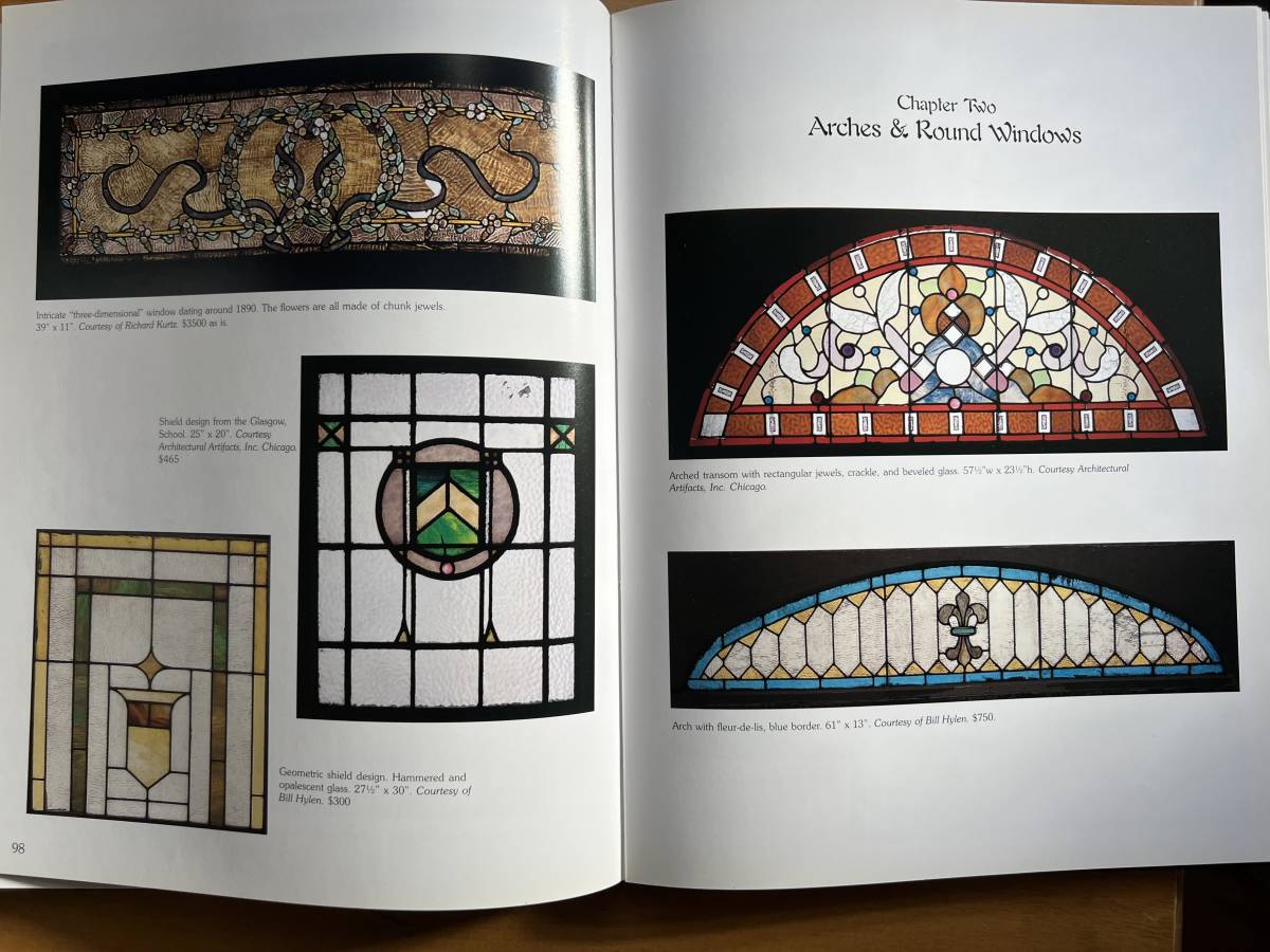 ステンドグラスの本、中古本、Antique Stained Glass for the home_画像9