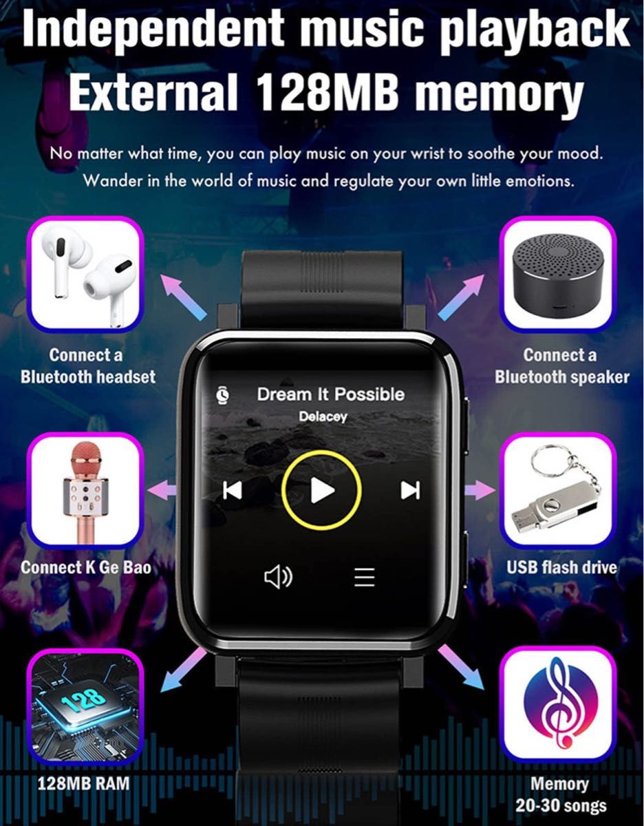 未使用品　一点限り　Smartwatch  フィットネストラッカー　スマートウォッチ  Bluetooth