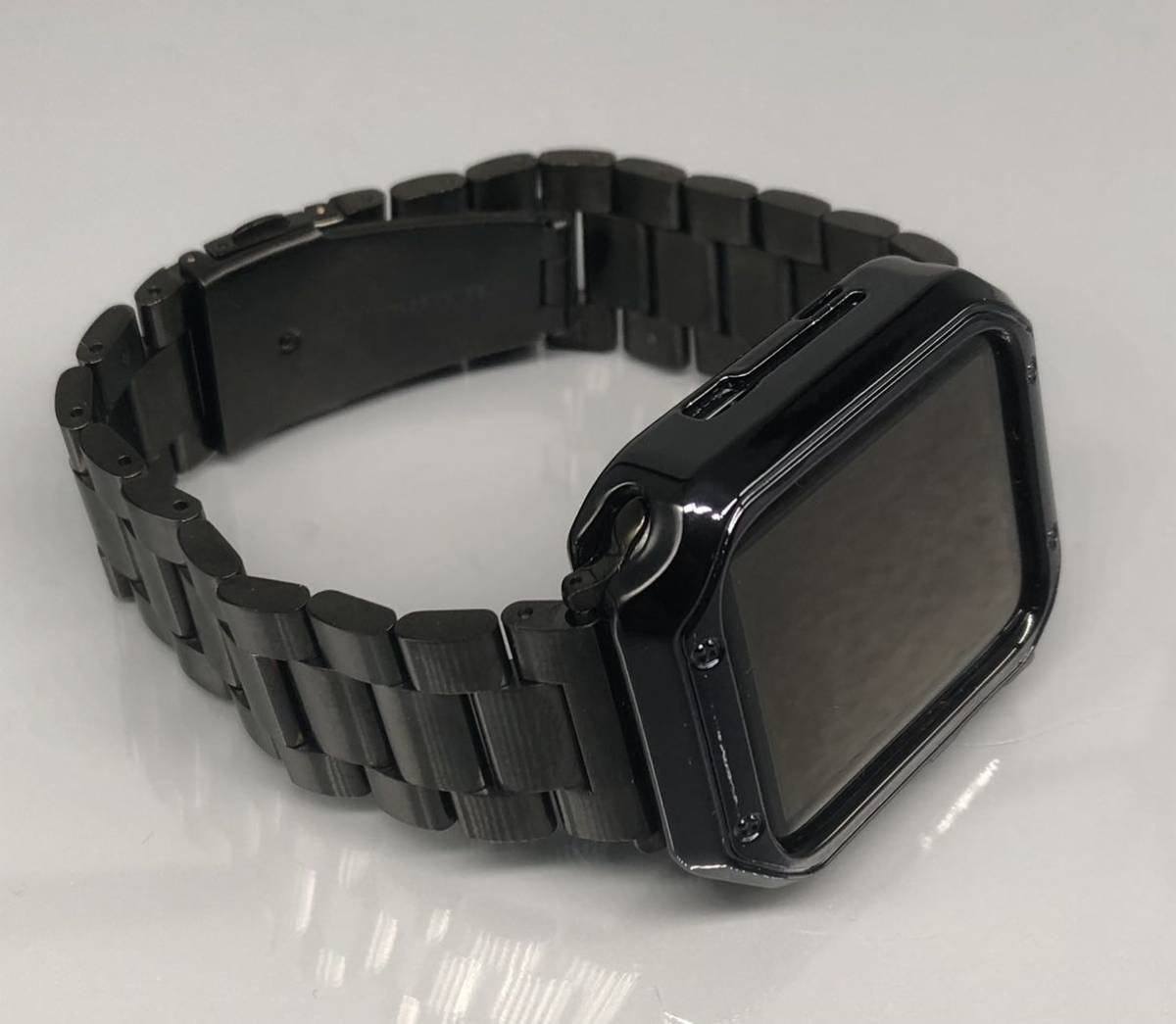 ブラック　厚　ステンレス　アップルウォッチバンド Apple Watch カバー　ケース メンズ レディース 38mm 40mm 41mm 42mm 44mm 45mm_画像5