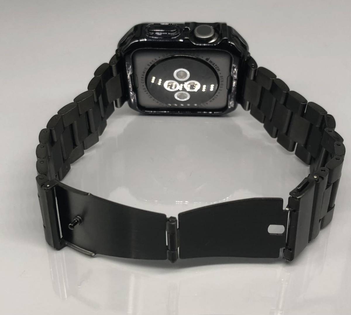 ブラック　厚　ステンレス　アップルウォッチバンド Apple Watch カバー　ケース メンズ レディース 38mm 40mm 41mm 42mm 44mm 45mm_画像4