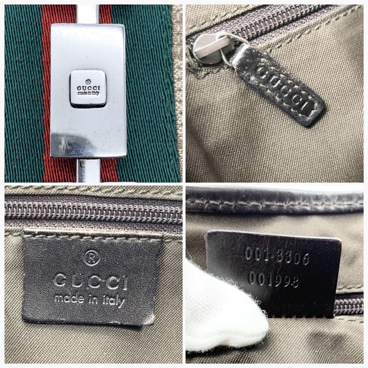 FN10502K【1000円スタート!!】GUCCI グッチ ジャッキー GG柄 GGキャンバス ハンドバッグ【早い者勝ち!!】_画像6