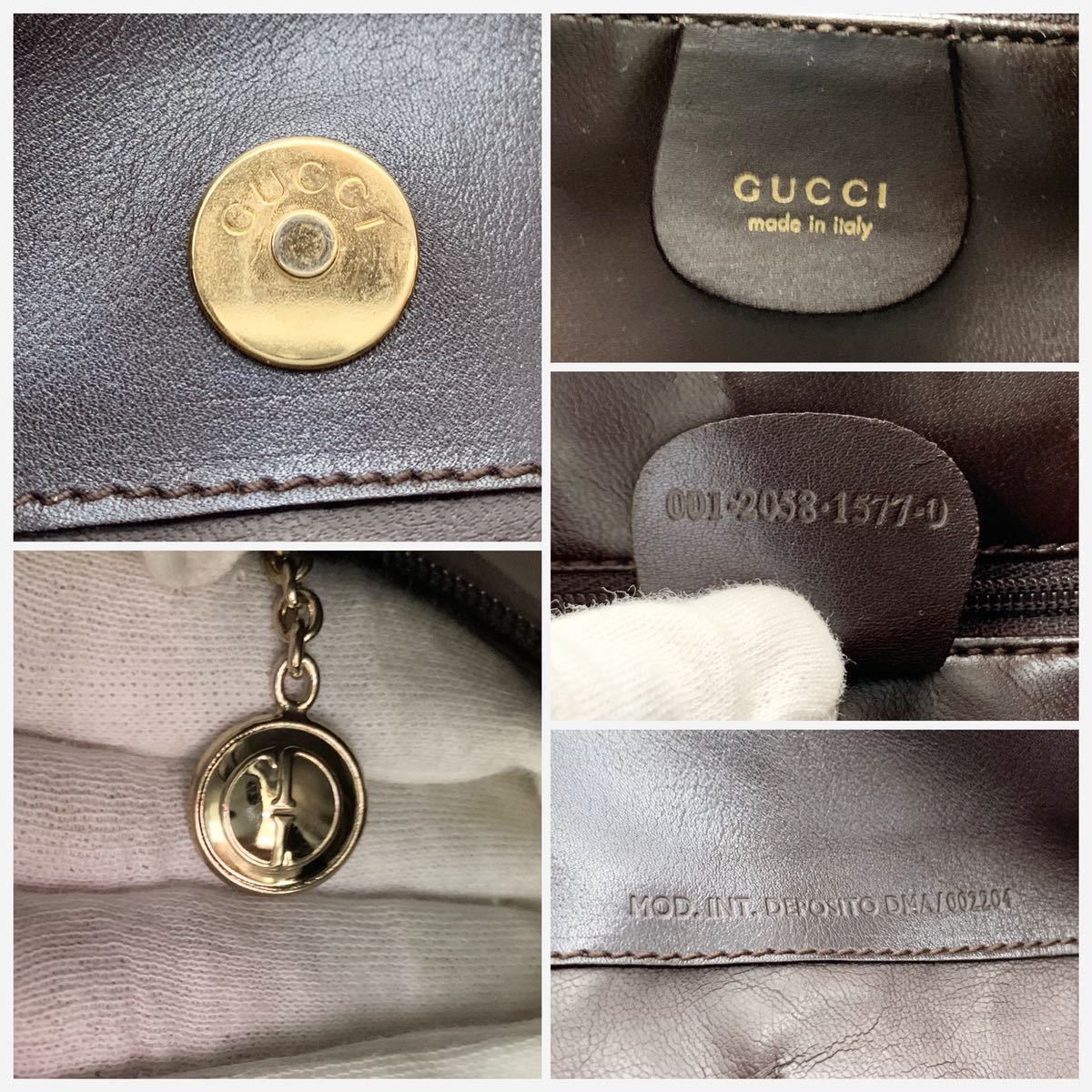 FN10688i【1000円スタート!!】GUCCI グッチ バンブーライン 2way ショルダーバッグ トートバッグ【早い者勝ち!!】 _画像6