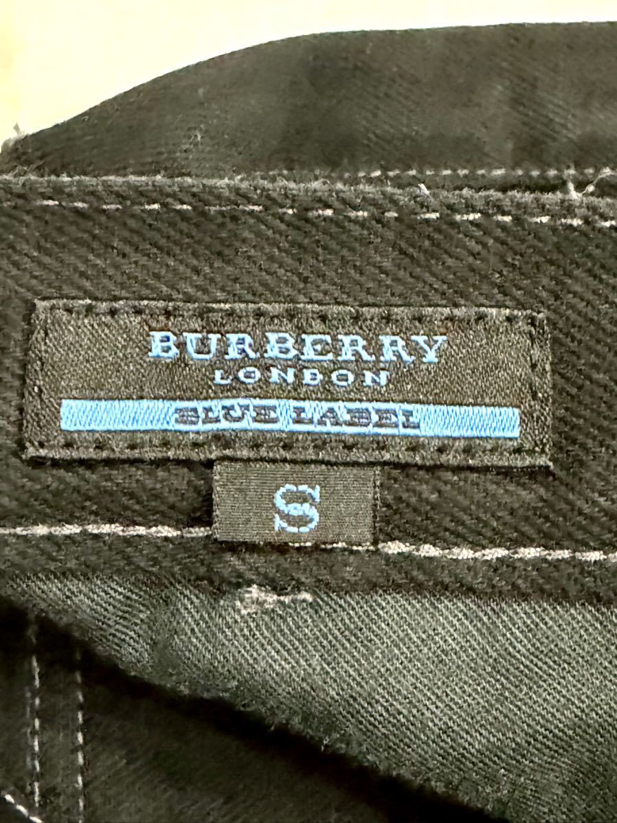 ★美品！◆送料無料！◆超激レア品！◆BURBERRYバーバリー デニム,カーゴパンツ 実ウエスト73㎝ S~M相当 黒★オシャレなシャドーチェック柄_画像10